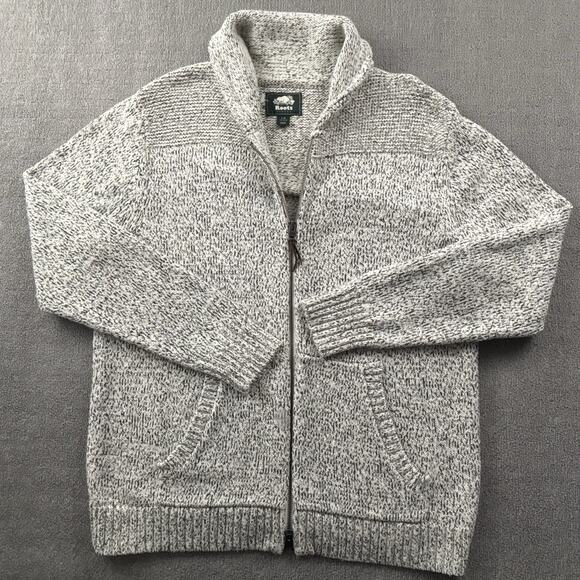 Roots Other - Roots Canada Jacket Adult Large Beige Full Zip Long Sleeve Knit Casual Men's